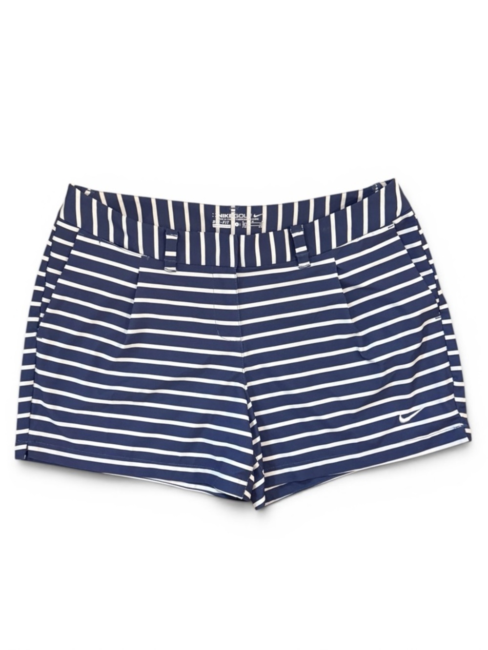 Nike Golf Dri-FIT Striped Shorts Women’s Size 8 Blue White Performance